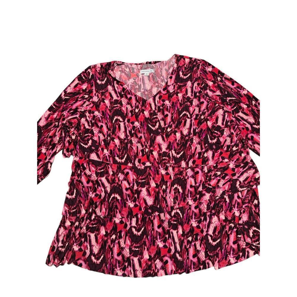 Susan GraverTop Size 2X Multi Colored Print Layers
